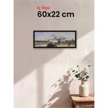 Hars Slim Ince Profil Siyah Çerçeve 60 x 22 cm Camlı