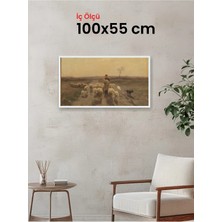 Hars Slim Ince Profil Beyaz Çerçeve 100 x 55 cm Camlı