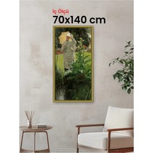 Hars Royal Klasik Desenli Altın Çerçeve 70 x 140 cm Camlı