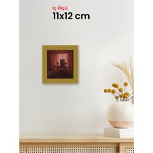 Hars Slim Ince Profil Altın Çerçeve 11 x 12 cm Şeffaf Korumalı Pvc