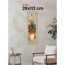 Hars Vintage Eskitme Beyaz Çok Renkli Çerçeve 28 x 112 cm Şeffaf Korumalı Pvc
