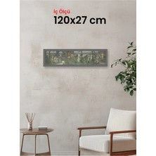 Hars Royal Klasik Desenli Gümüş Çerçeve 120 x 27 cm Şeffaf Korumalı Pvc