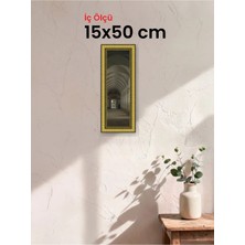 Hars Royal Klasik Desenli Altın Çerçeve 15 x 50 cm Şeffaf Korumalı Pvc