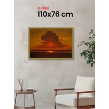 Hars Royal Klasik Desenli Altın Çerçeve 110 x 76 cm Camlı