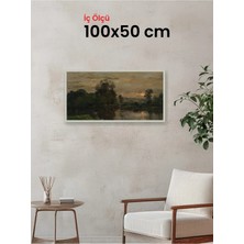 Hars Slim Ince Profil Gümüş Çerçeve 100 x 50 cm Camlı