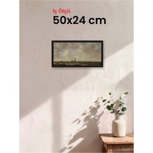 Hars Slim Ince Profil Siyah Çerçeve 50 x 24 cm Şeffaf Korumalı Pvc