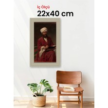 Hars Vintage Eskitme Beyaz Çok Renkli Çerçeve 22 x 40 cm Şeffaf Korumalı Pvc