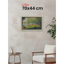 Hars Vintage Eskitme Beyaz Çok Renkli Çerçeve 70 x 44 cm Camlı