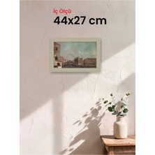 Hars Vintage Eskitme Beyaz Çok Renkli Çerçeve 44 x 27 cm Camlı
