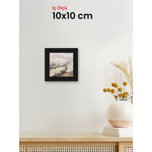 Hars Slim Ince Profil Siyah Çerçeve 10 x 10 cm Şeffaf Korumalı Pvc