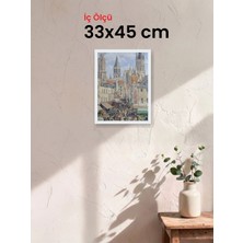 Hars Slim Ince Profil Beyaz Çerçeve 33 x 45 cm Şeffaf Korumalı Pvc