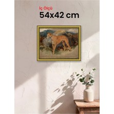 Hars Royal Klasik Desenli Altın Çerçeve 54 x 42 cm Şeffaf Korumalı Pvc