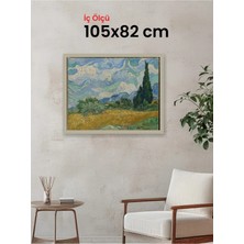 Hars Vintage Eskitme Beyaz Çok Renkli Çerçeve 105 x 82 cm Camlı