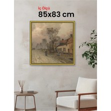 Hars Royal Klasik Desenli Altın Çerçeve 85 x 83 cm Camlı