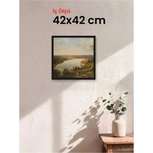 Hars Slim Ince Profil Siyah Çerçeve 42 x 42 cm Camlı