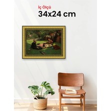 Hars Royal Klasik Desenli Altın Çerçeve 34 x 24 cm Camlı