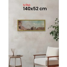 Hars Royal Klasik Desenli Altın Çerçeve 140 x 52 cm Camlı