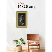 Hars Royal Klasik Desenli Altın Çerçeve 14 x 25 cm Camlı