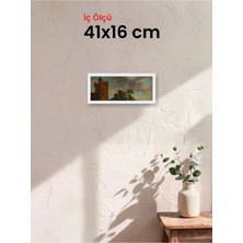 Hars Slim Ince Profil Beyaz Çerçeve 41 x 16 cm Şeffaf Korumalı Pvc