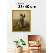 Hars Slim Ince Profil Altın Çerçeve 33 x 40 cm Şeffaf Korumalı Pvc
