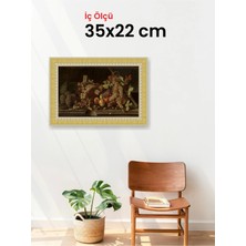 Hars Royal Klasik Desenli Çok Renkli Çerçeve 35 x 22 cm Camlı
