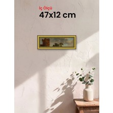 Hars Royal Klasik Desenli Altın Çerçeve 47 x 12 cm Camlı