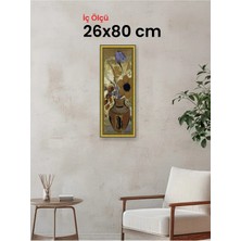 Hars Royal Klasik Desenli Altın Çerçeve 26 x 80 cm Şeffaf Korumalı Pvc