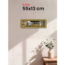 Hars Royal Klasik Desenli Altın Çerçeve 55 x 13 cm Camlı