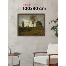 Hars Heritage Eskitme Kahverengi Çerçeve 100 x 80 cm Camlı