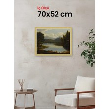 Hars Royal Klasik Desenli Çok Renkli Çerçeve 70 x 52 cm Şeffaf Korumalı Pvc