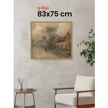 Hars Slim Ince Profil Altın Çerçeve 83 x 75 cm Camlı