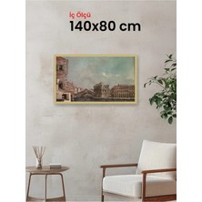 Hars Royal Klasik Desenli Çok Renkli Çerçeve 140 x 80 cm Şeffaf Korumalı Pvc