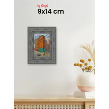 Hars Royal Klasik Desenli Gümüş Çerçeve 9 x 14 cm Şeffaf Korumalı Pvc