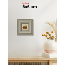 Hars Gallery Klasik Gümüş Çerçeve 6 x 6 cm Camlı