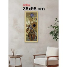 Hars Royal Klasik Desenli Çok Renkli Çerçeve 38 x 98 cm Camlı