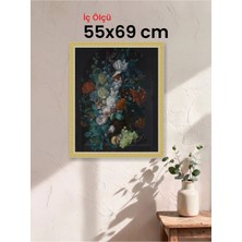 Hars Royal Klasik Desenli Çok Renkli Çerçeve 55 x 69 cm Camlı