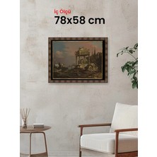 Hars Heritage Eskitme Kahverengi Çerçeve 78 x 58 cm Şeffaf Korumalı Pvc