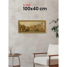 Hars Gallery Klasik Altın Çerçeve 100 x 40 cm Camlı