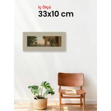 Hars Vintage Eskitme Beyaz Çok Renkli Çerçeve 33 x 10 cm Camlı