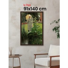 Hars Gallery Klasik Kahverengi Çerçeve 91 x 140 cm Şeffaf Korumalı Pvc