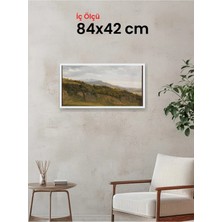 Hars Slim Ince Profil Beyaz Çerçeve 84 x 42 cm Şeffaf Korumalı Pvc