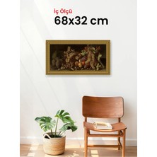 Hars Gallery Klasik Altın Çerçeve 68 x 32 cm Camlı