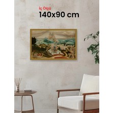 Hars Gallery Klasik Altın Çerçeve 140 x 90 cm Camlı
