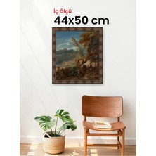 Hars Heritage Eskitme Kahverengi Çerçeve 44 x 50 cm Şeffaf Korumalı Pvc