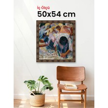 Hars Heritage Eskitme Kahverengi Çerçeve 50 x 54 cm Şeffaf Korumalı Pvc