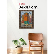 Hars Heritage Eskitme Kahverengi Çerçeve 34 x 47 cm Şeffaf Korumalı Pvc