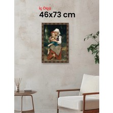Hars Heritage Eskitme Kahverengi Çerçeve 46 x 73 cm Şeffaf Korumalı Pvc