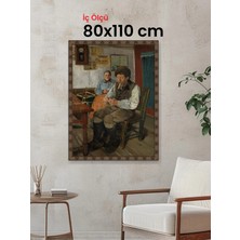 Hars Heritage Eskitme Kahverengi Çerçeve 80 x 110 cm Şeffaf Korumalı Pvc