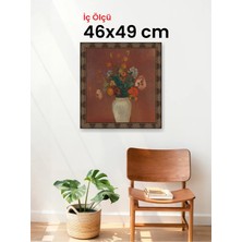 Hars Heritage Eskitme Kahverengi Çerçeve 46 x 49 cm Şeffaf Korumalı Pvc
