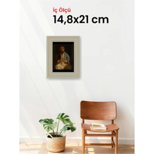 Hars Vintage Eskitme Beyaz Çok Renkli Çerçeve 14,8 x 21 cm Camlı